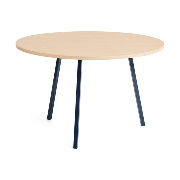 Table à manger Loop Stand Ø120 cm - Deep blue-clear lacq. oak - HAY