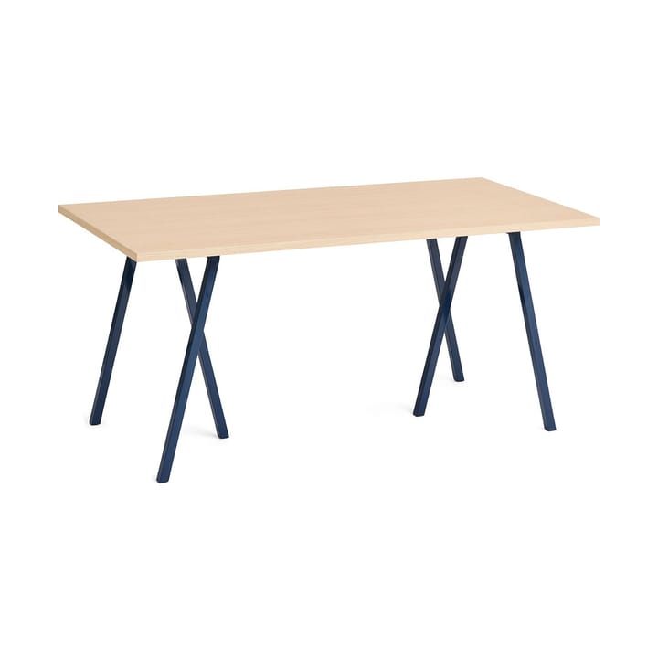 Table à manger Loop Stand 77,5x160 cm - Deep blue-clear lacq. oak - HAY