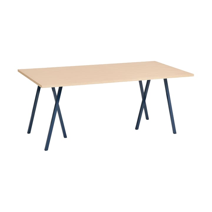 Table à manger Loop Stand 87,5x180 cm - Deep blue-clear lacq. oak - HAY