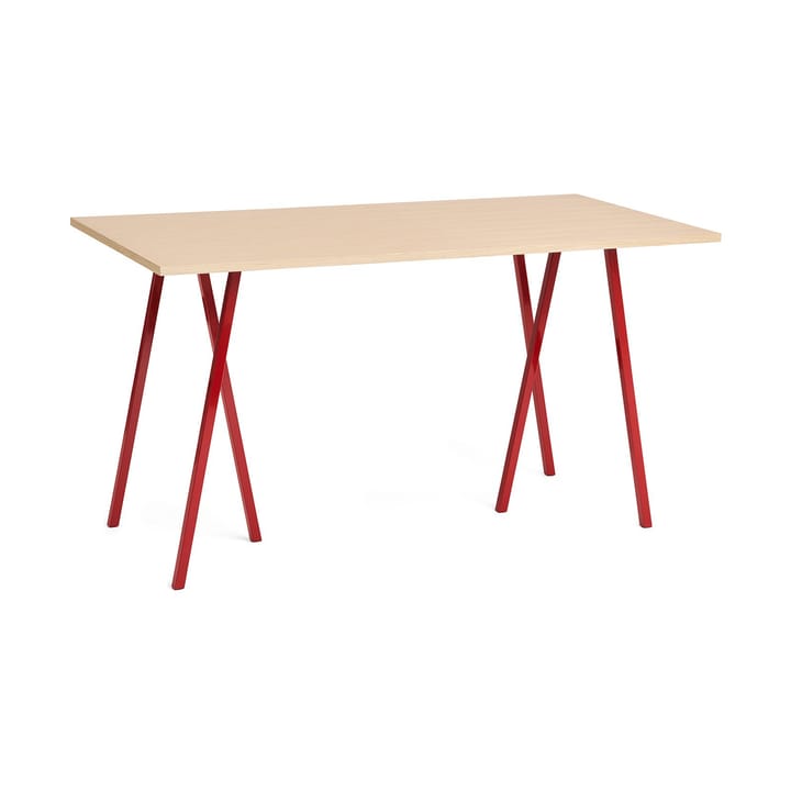 Table à manger Loop Stand 87,5x180 cm - Maroon red-clear lacq. oak - HAY