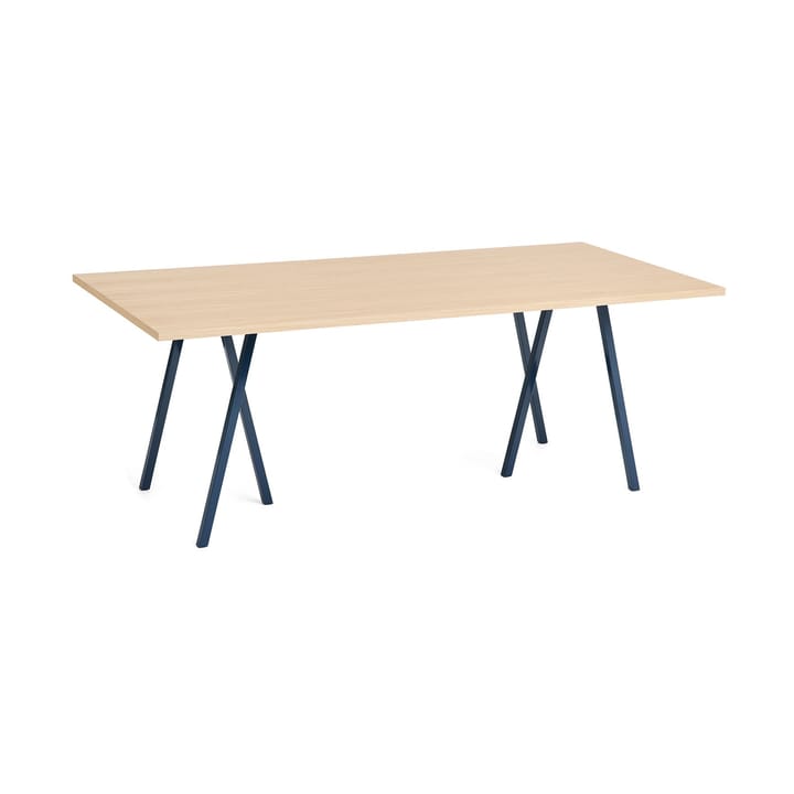 Table à manger Loop Stand 92,5x200 cm - Deep blue-clear lacq. oak - HAY