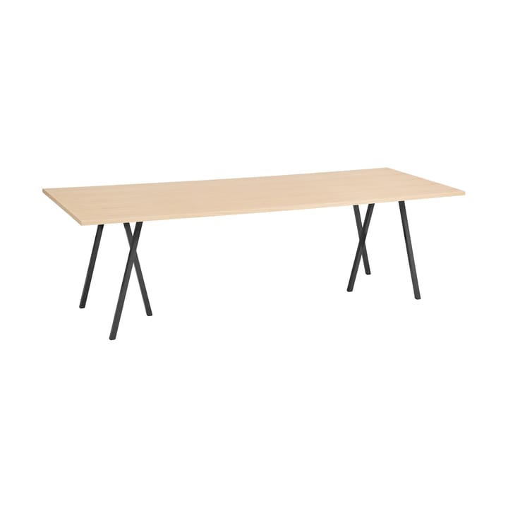 Table à manger Loop Stand 92,5x250 cm - Black-clear lacq. oak - HAY