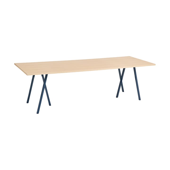 Table à manger Loop Stand 92,5x250 cm - Deep blue-clear lacq. oak - HAY