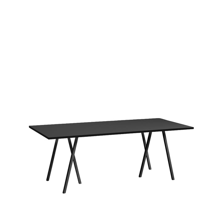 Table à manger Loop Stand - Black linoleum-black, 200 cm - HAY