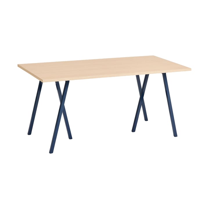 Table à manger Loop Stand incl. support 77,5x160 cm - Deep blue-clear lacq. oak - HAY