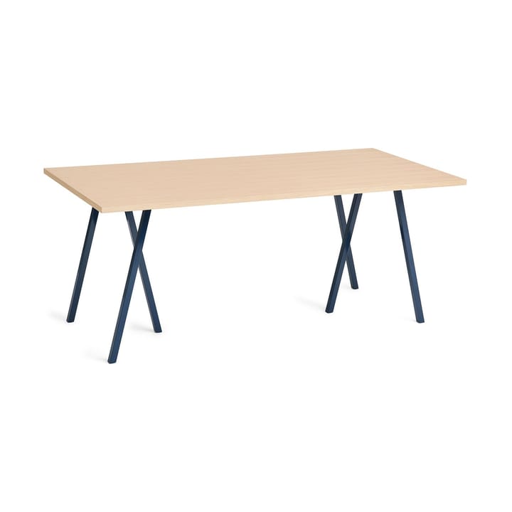 Table à manger Loop Stand incl. support 87,5x180 cm - Deep blue-clear lacq. oak - HAY