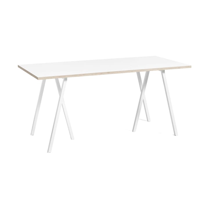 Table à manger Loop Stand incl. support 87,5x180 cm - White-white laminate-plywood - HAY