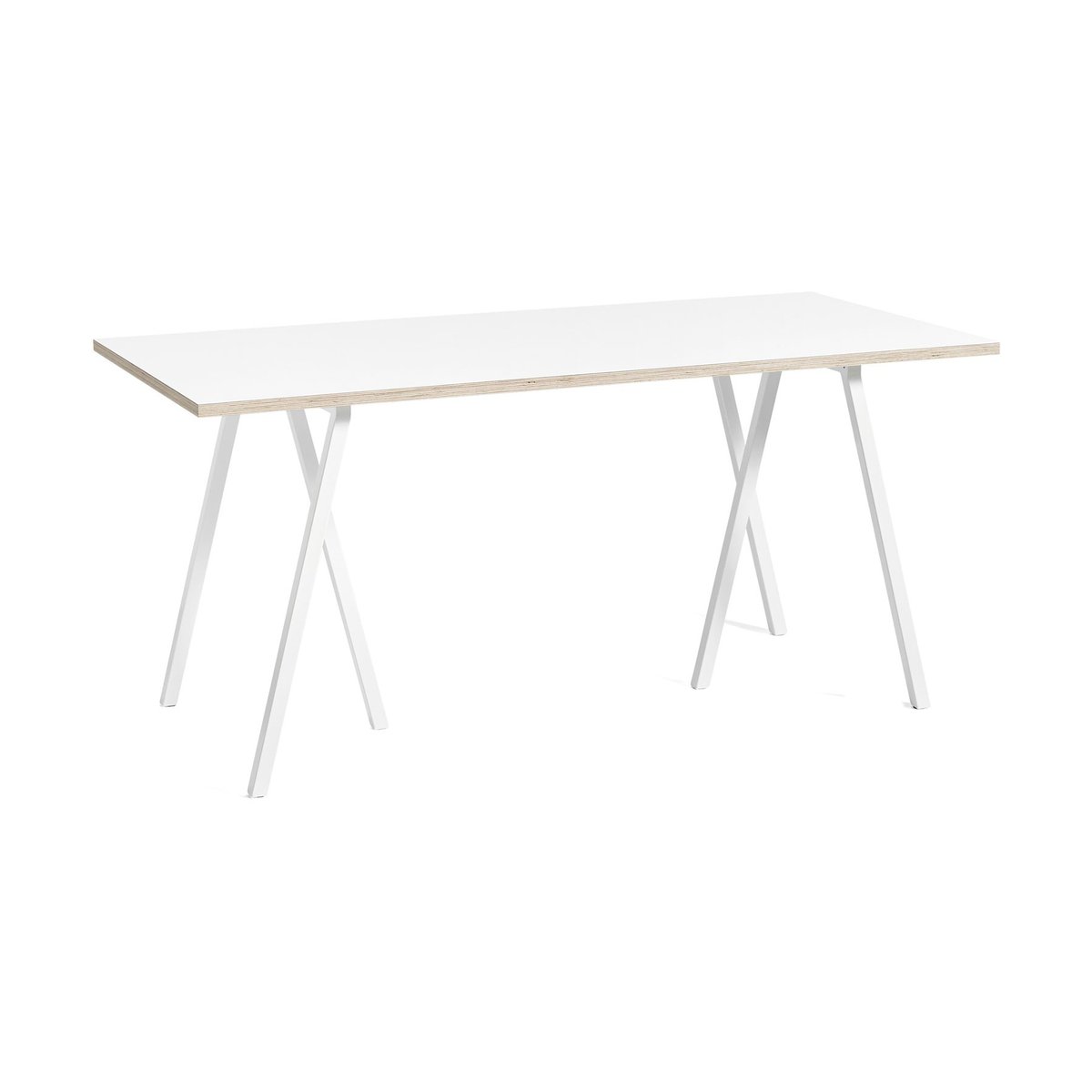 HAY Table à manger Loop Stand incl. support 87,5x180 cm White-white laminate-plywood