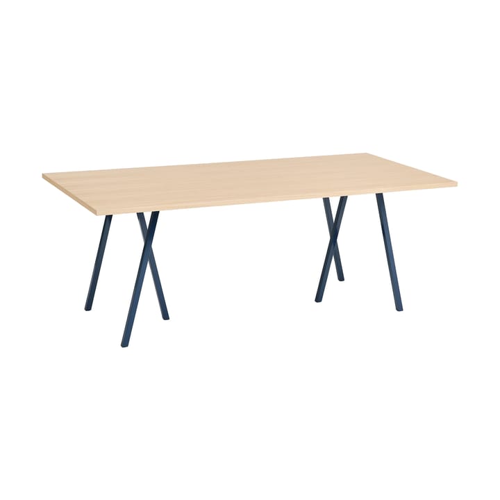 Table à manger Loop Stand incl. support 92,5x200 cm - Deep blue-clear lacq. oak - HAY