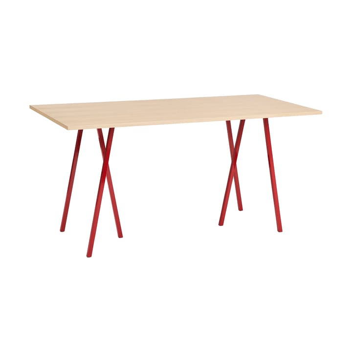 Table à manger Loop Stand incl. support 92,5x200 cm - Maroon red-clear lacq. oak - HAY