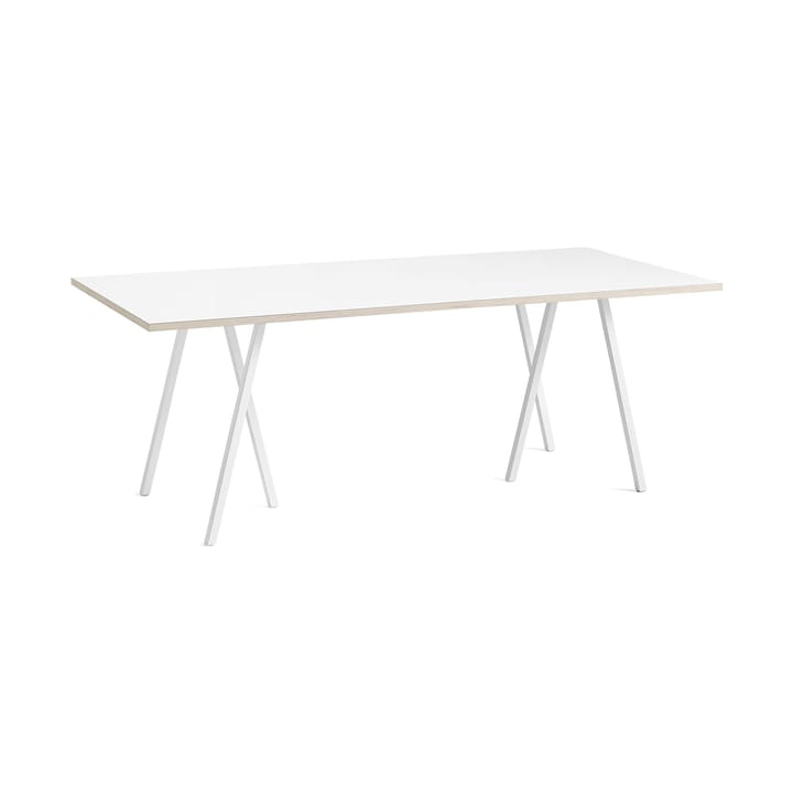 Table à manger Loop Stand incl. support 92,5x200 cm - White-white laminate-plywood - HAY