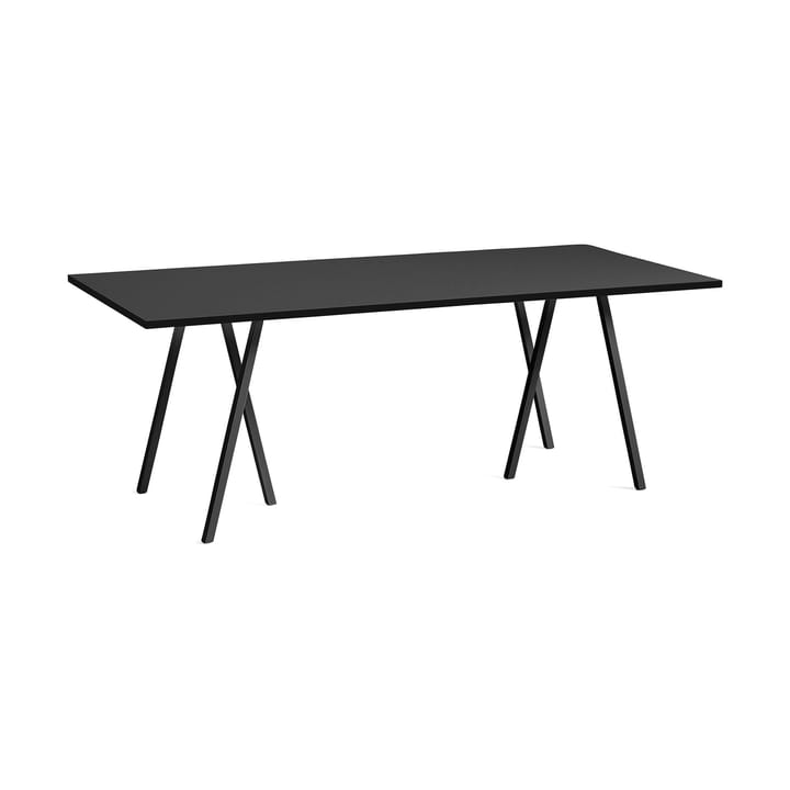 Table à manger Loop Stand incl. support 92,5x250 cm - Black-black linoleum-black ash - HAY