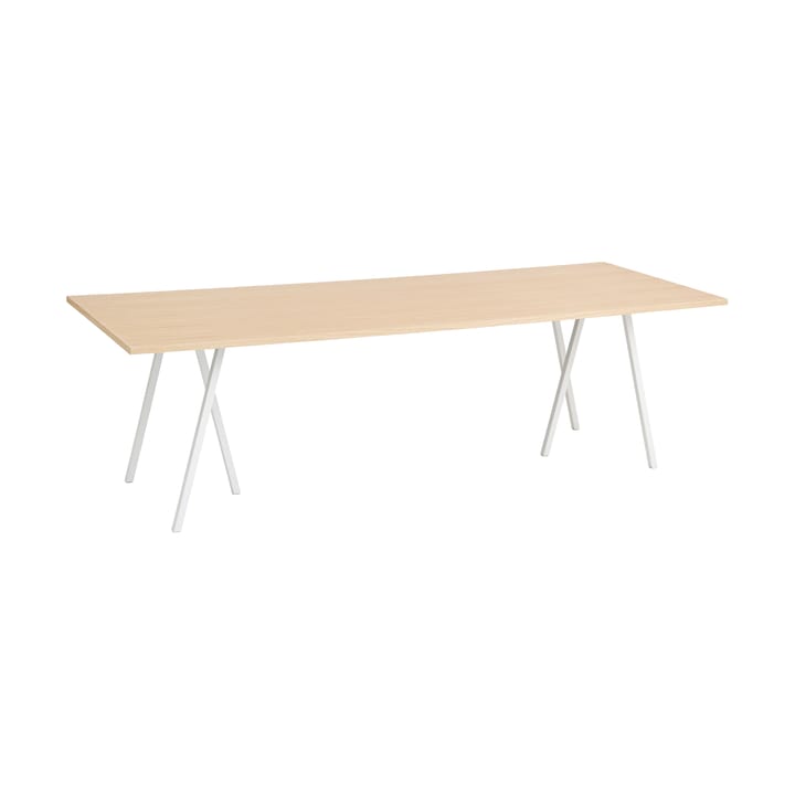 Table à manger Loop Stand incl. support 92,5x250 cm - White-clear lacq. oak - HAY