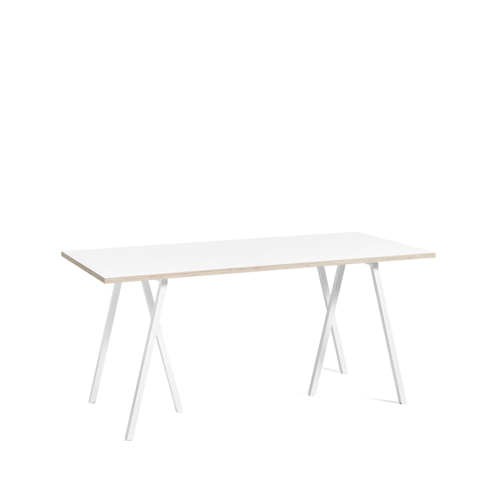 HAY Table à manger Loop Stand White laminate-white, 160 cm