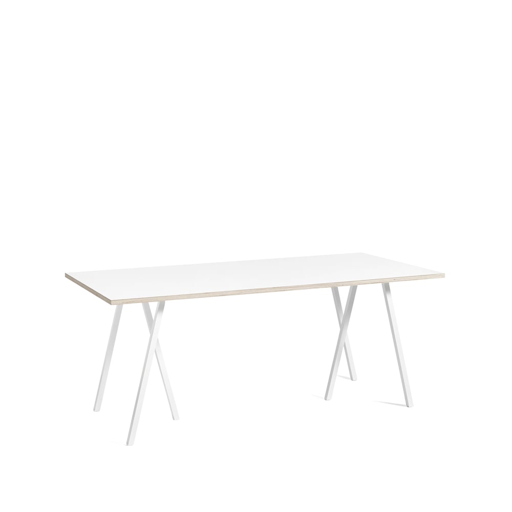 HAY Table à manger Loop Stand White laminate-white, 180 cm