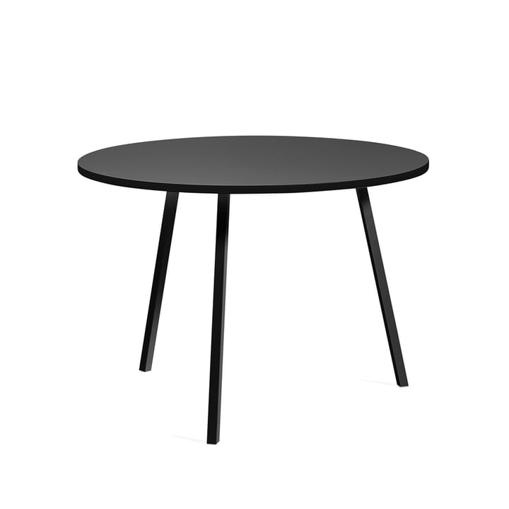 Table à manger ronde Loop Stand - Black linoleum-black, Ø105 cm - HAY