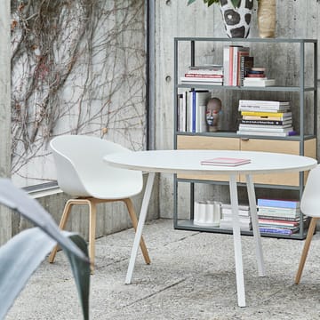 Table à manger ronde Loop Stand - White laminate-white, Ø105 cm - HAY