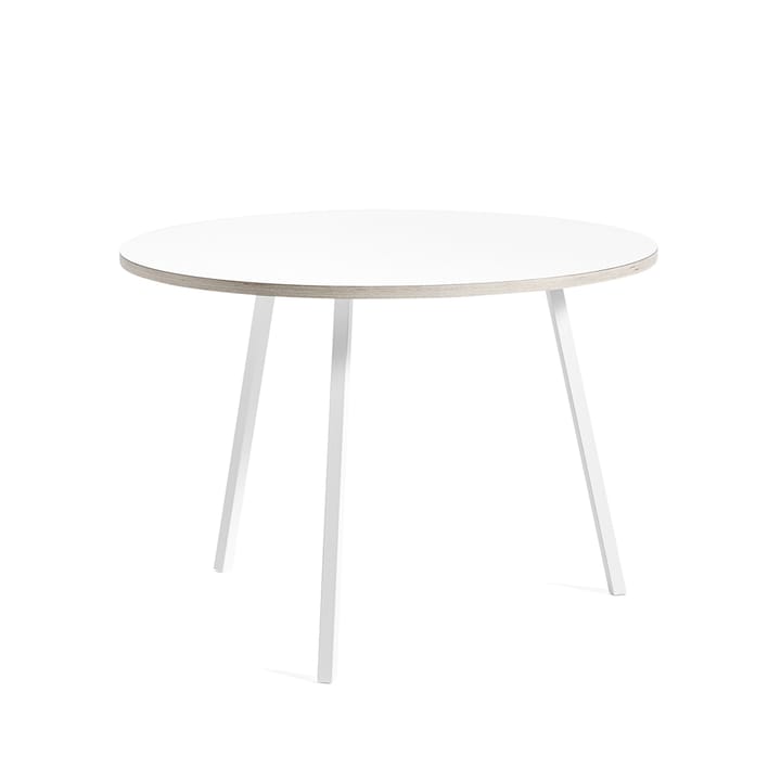 Table à manger ronde Loop Stand - White laminate-white, Ø105 cm - HAY