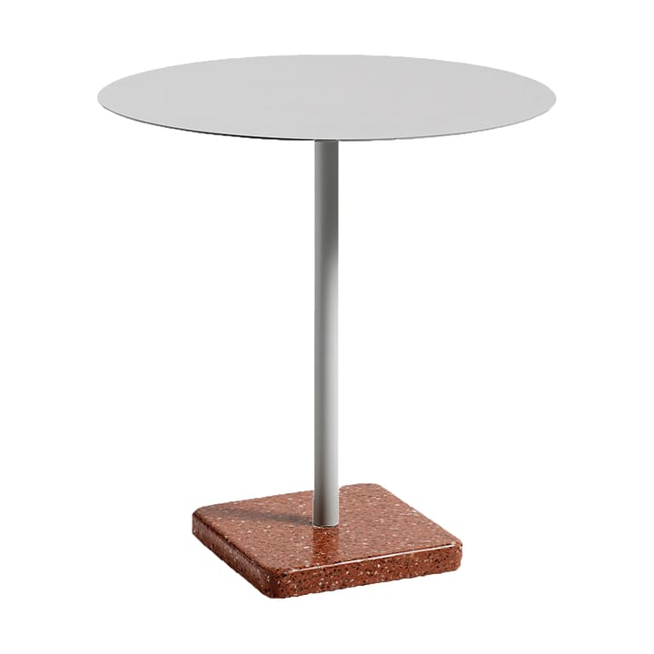 Table à manger Terrazzo Ø70 cm - Red terrazzo-sky grey - HAY