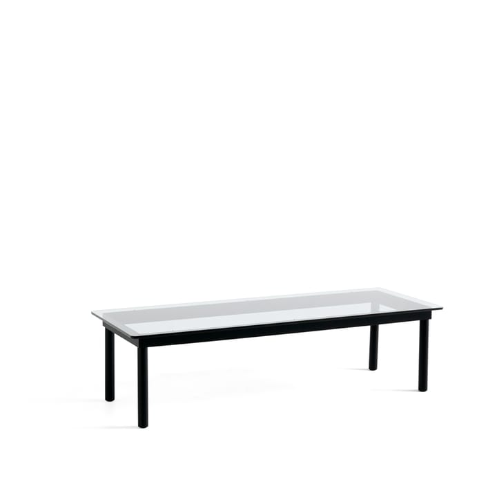 Table basse Kofi - Black oak-clear glass, 50 cm - HAY