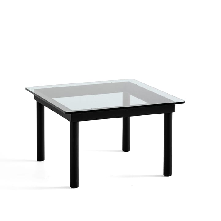 Table basse Kofi - Black oak-clear glass, 60 cm - HAY