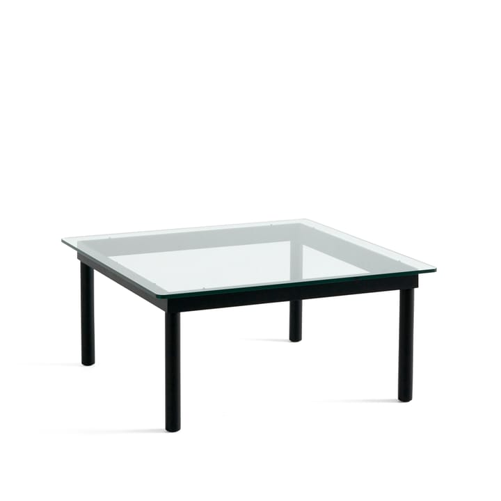 Table basse Kofi - Black oak-clear glass, 80 cm - HAY