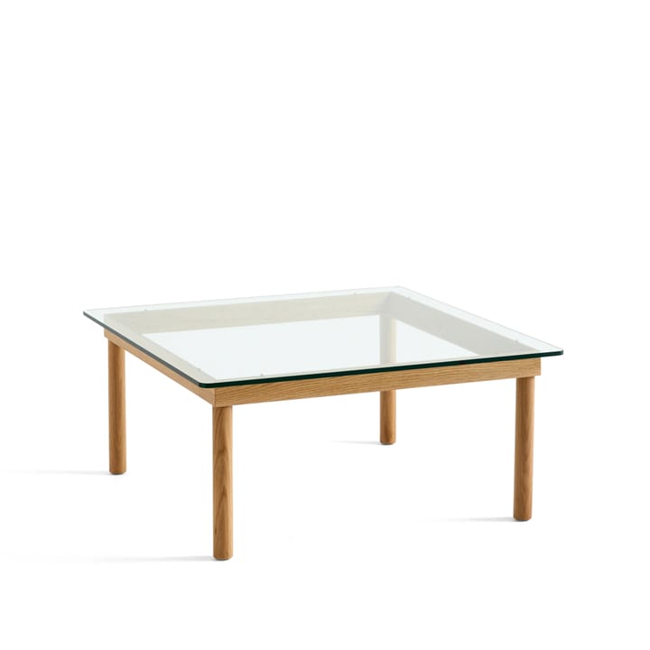 Table basse Kofi - Oak-clear glass, 80 cm - HAY