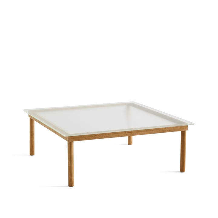 Table basse Kofi - Oak-ribbed glass, 100 cm - HAY