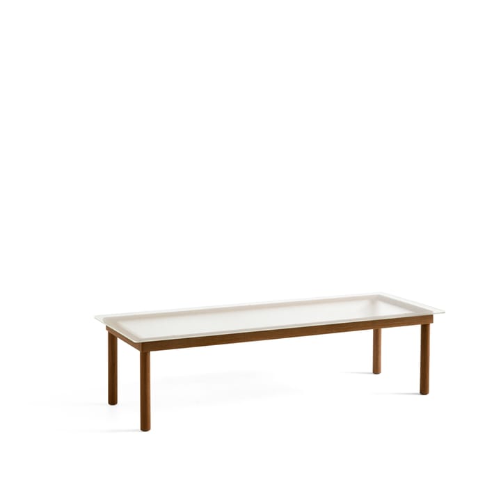 Table basse Kofi - Walnut-ribbed glass, 50 cm - HAY