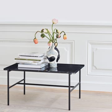 Table basse Rebar 80x49x40,5 cm - Black marble-black - HAY