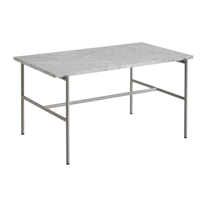 Table basse Rebar 80x49x40,5 cm - Grey marble-fossil - HAY