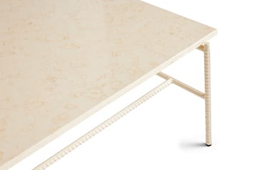 Table basse Rebar 80x84x33 cm - Beige marble-alabaster - HAY