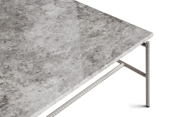 Table basse Rebar 80x84x33 cm - Grey marble-fossil - HAY