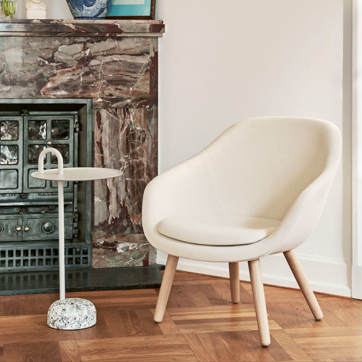 Table d'appoint Bowler, Cream white-granite HAY