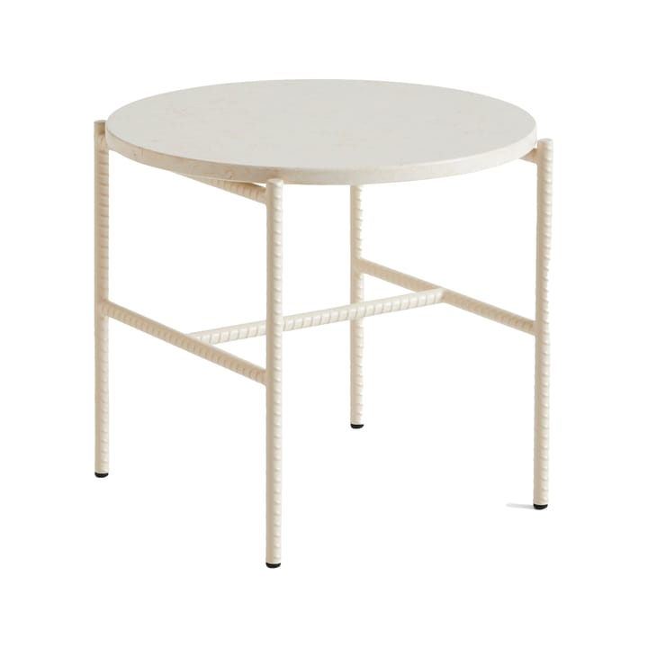 Table d'appoint Rebar Ø45 cm - Beige marble-alabaster - HAY