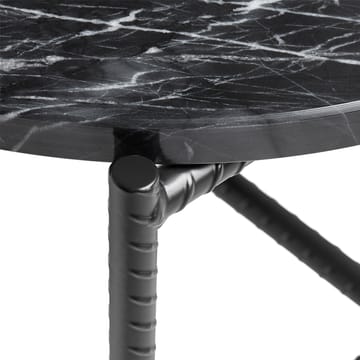 Table d'appoint Rebar Ø45 cm - Black marble-black - HAY