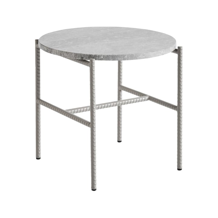 Table d'appoint Rebar Ø45 cm - Grey marble-fossil - HAY