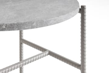 Table d'appoint Rebar Ø45 cm - Grey marble-fossil - HAY