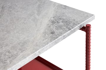 Table d'appoint Rebar 75x44x55 cm - Grey marble-barn red - HAY