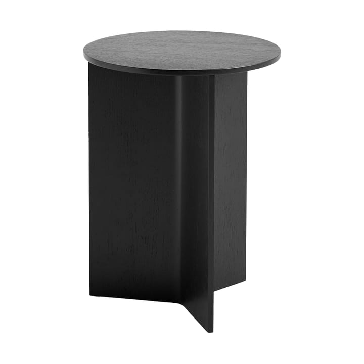 Table d'appoint Slit high Ø35 cm - Black lacquered oak - HAY