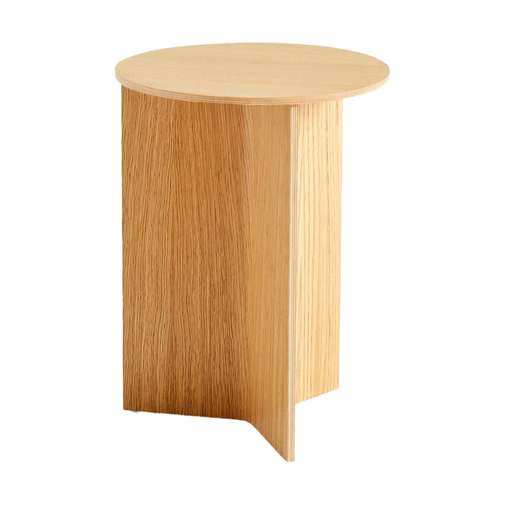 Table d'appoint Slit high Ø35 cm - Lacquered oak - HAY