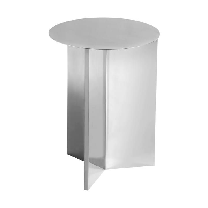 Table d'appoint Slit high Ø35 cm - Mirror polished steel - HAY