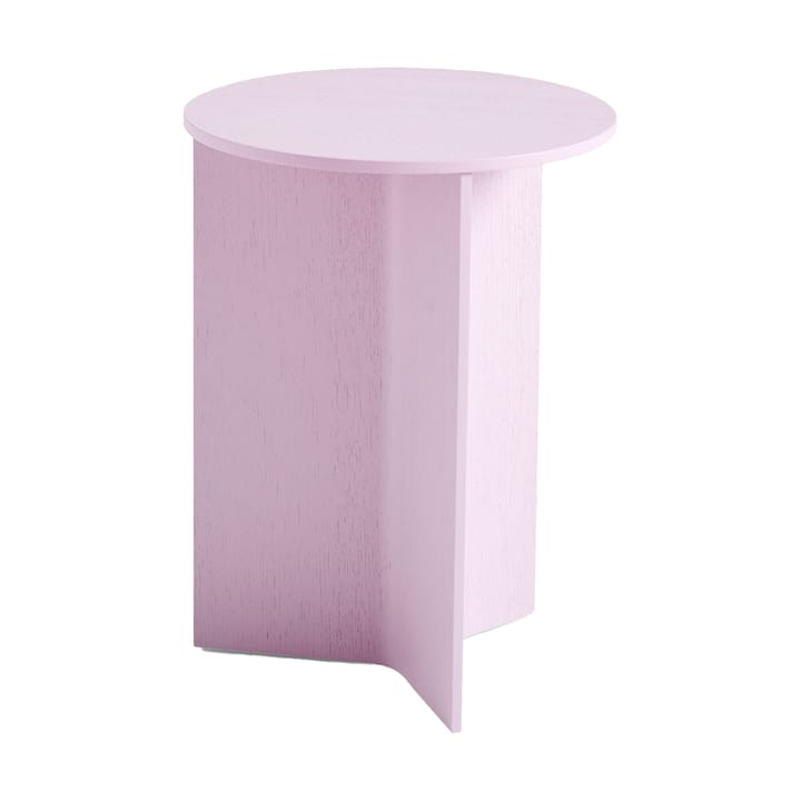 Table d'appoint Slit high Ø35 cm - Pink lacquered oak - HAY