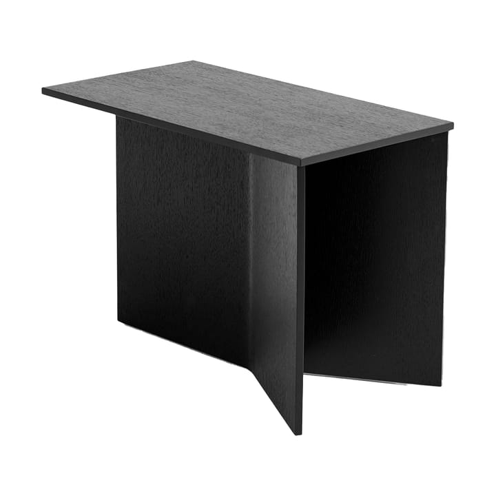 Table d'appoint Slit Oblong 27,5x49 cm - Black lacquered oak - HAY