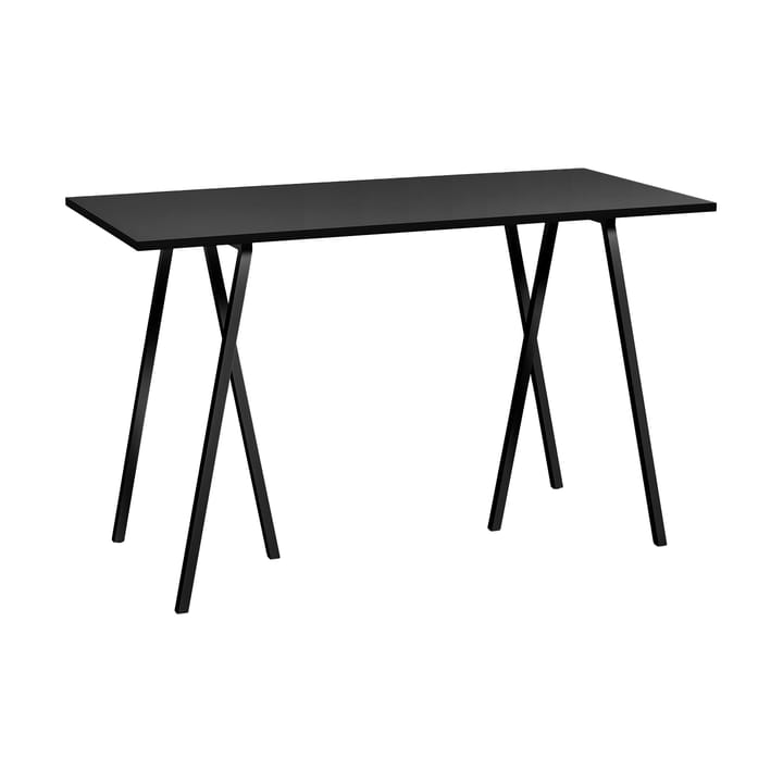 Table de bar Loop Stand incl. support 77,5x160 cm - Black-black linoleum-black ash - HAY