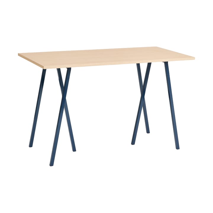 Table de bar Loop Stand incl. support 77,5x160 cm - Deep blue-clear lacq. oak - HAY