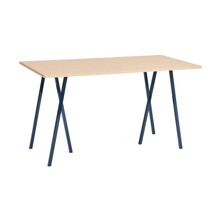 Table de bar Loop Stand incl. support 87,5x180 cm - Deep blue-clear lacq. oak - HAY