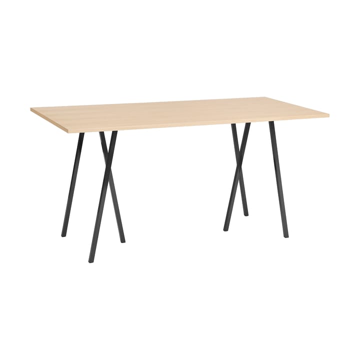 Table de bar Loop Stand incl. support 92,5x200 cm - Black-clear lacq. oak - HAY