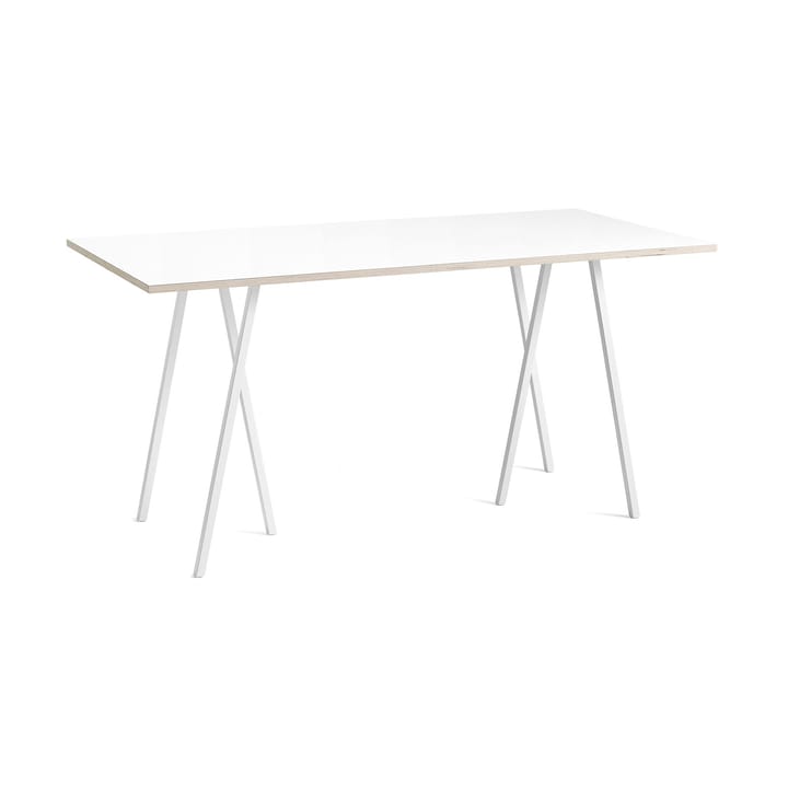 Table de bar Loop Stand incl. support 92,5x200 cm - White-white laminate-plywood - HAY