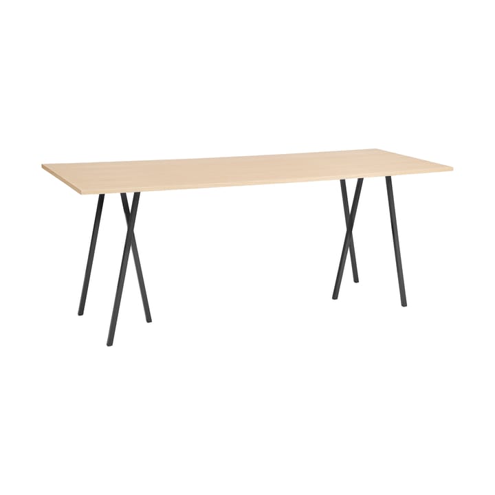 Table de bar Loop Stand incl. support 92,5x250 cm - Black-clear lacq. oak - HAY